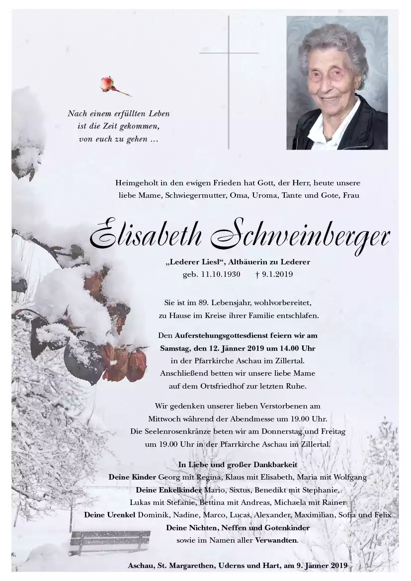 Parte von Elisabeth Schweinberger